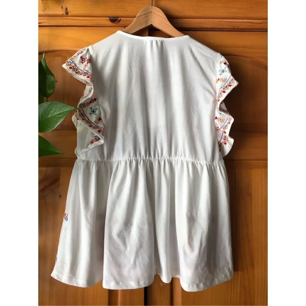 Savanna Jane Aztec Embroidered Top Size L - Picture 7 of 13